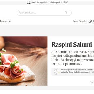 La pagina dedicata a Raspini sul sito shopiemonte