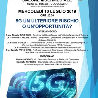 L'Unione dei Comuni Riviera del Monferrato organizza il convegno &quot;5G un ulteriore rischio o un'opportunità?&quot;