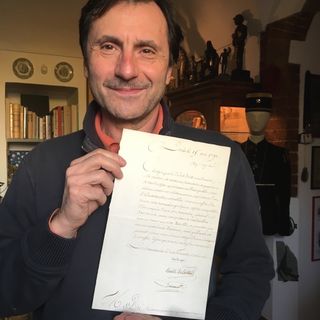 Massimo Tomalino e la carta firmata da Lavoisier nel 1791