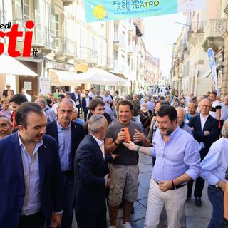 Salvini ad Asti: &quot;Domenica grande occasione anche per gli astigiani per cambiare il sistema di giustizia in Italia&quot; [FOTO e VIDEO]