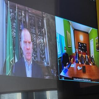 Un momento della conferenza stampa online
