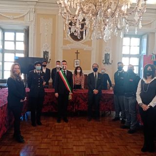 Un momento della visita