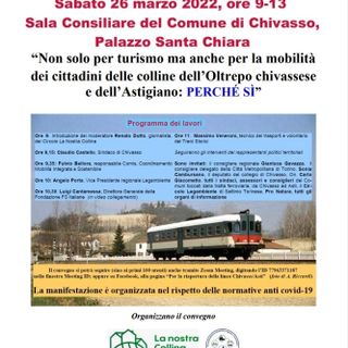 La locandina del convegno in programma sabato a Chivasso