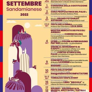 La locandina del &quot;Settembre Sandamianese&quot;