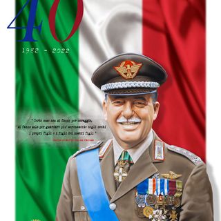La locandina in memoria del generale Dalla Chiesa