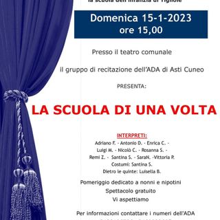 La locandina dello spettacolo di domenica