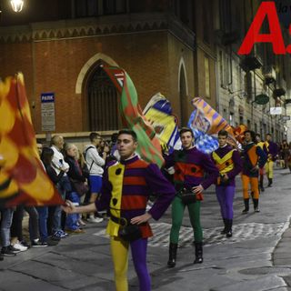 Un momento della serata della Stima del Palio
