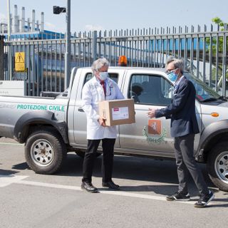 Villanova: il gruppo Basf consegna al Comune 500 litri di disinfettante