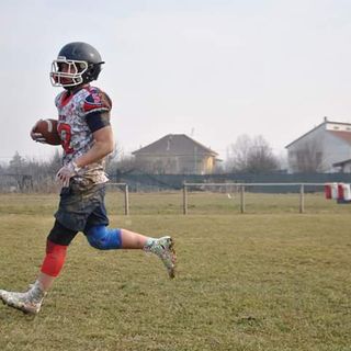 L'astigiano Alessandro Marino degli Alfieri Aft, durante un'azione di gioco