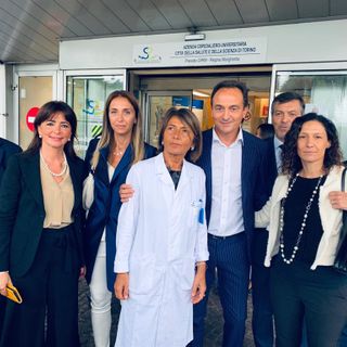 il presidente Cirio e gli assessori Chiorino e Caucino venerdì scorso al Regina Margherita per l’inaugurazione dell’anno scolastico ospedaliero