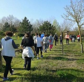 Un gruppo di cammino della Asl