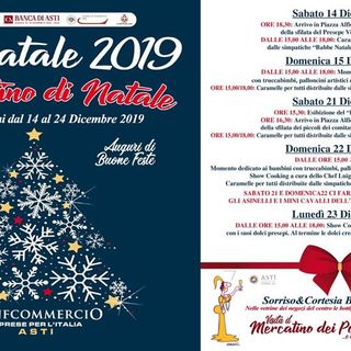 Quasi al termine i mercatini di Asti Natale 2019. Domani Show cooking dello chef Luigi Pero