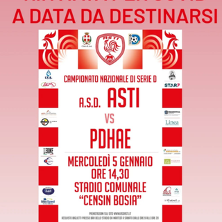 Numerosi casi di Covid-19 nel campionato di Serie D, rinviata a data da destinarsi Asti-Pont Donnaz
