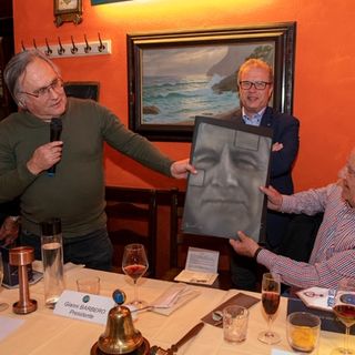 Berruti e Bertola nel corso dell'incontro conviviale