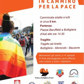 Anche Buttigliera in marcia per la pace. Vicinanza e solidarietà verso l'Ucraina Anche Buttigliera in marcia per la pace. Vicinanza e solidarietà verso l'Ucraina