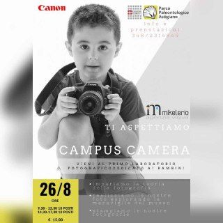 Al Paleontologico di Asti, un progetto di fotografia dedicato ai bambini