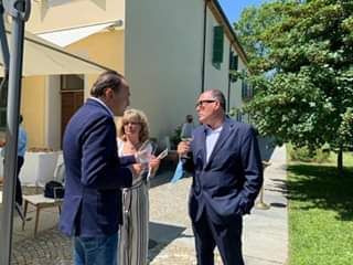Il sindaco Cavallero con il presidente Cirio (repertorio)