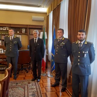 Visita in Prefettura ad Asti dei nuovi comandanti della Guardia di Finanza di Asti