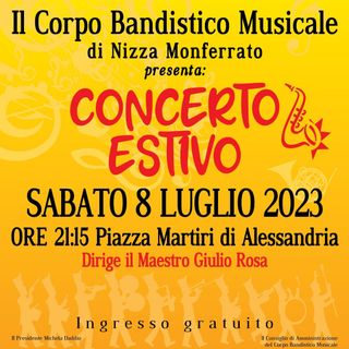 Il Corpo Bandistico Musicale di Nizza in esibizione stasera per il concerto estivo