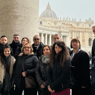 La delegazione in visita al Papa