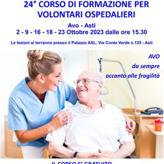 Lcandina del corso A.V.O. Asti per volontari ospedalieri