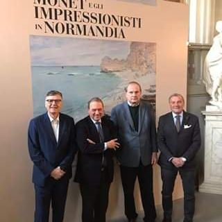 I presidenti Pia e Sacco con la delegazione vercellese (ph. G. Garrone)