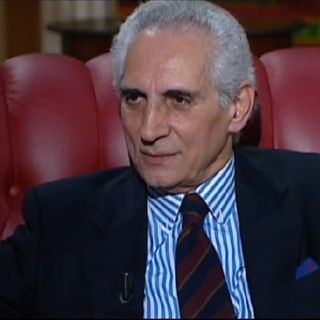Dino Piana durante un'intervista di Piero Angela su RaiUno