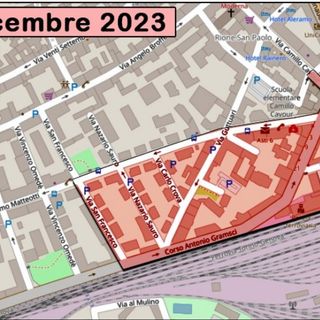 La mappa della zona del divieto