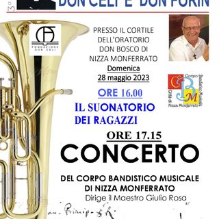 Il corpo bandistico musicale di Nizza in esibizione per ricordare Don Celi e Don Forin