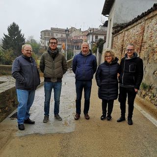A Moncalvo è stata riaperta via Roma, dopo il parziale cedimento di un torrione