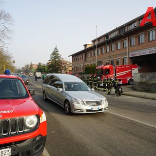 Picchetto d'onore al Comando dei Vigili del Fuoco per Giuseppe Bonello0