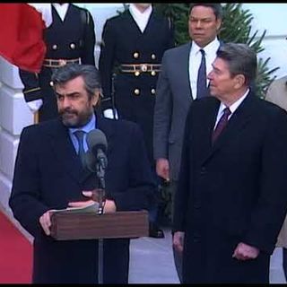 Giovanni Goria con Reagan nel 1987