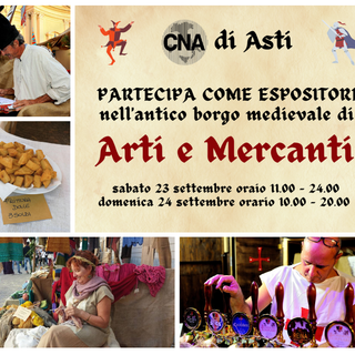 Sabato 23 e domenica 24 settembre torna &quot;Arti e Mercanti&quot;: adesioni aperte fino al 31 luglio