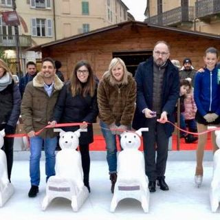 L'inaugurazione della pista nell'autunno 2018 (foto tratta dal profilo del consigliere comunale Paride Candelaresi)