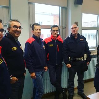 L'assessore regionale (nonché già sindaco di Canelli e presidente della Provincia di Asti) Marco Gabusi e il suo successore Paolo Lanfranco (entrambi al centro dell'immagine) ritratti nella sala operativa della Provincia di Asti