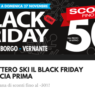 Da Bottero Ski è tempo di BLACK FRIDAY WEEK!