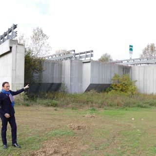 Il presidente Cirio al cantiere dell'Asti-Cuneo