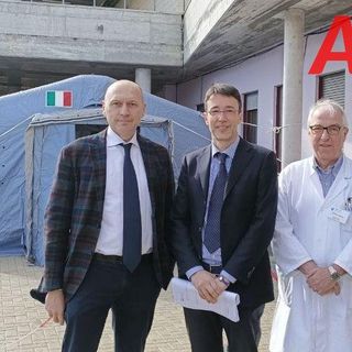 Il dottor De Rosa, il commissario straordinario dott. Messori Ioli e il dott. Ghiselli
