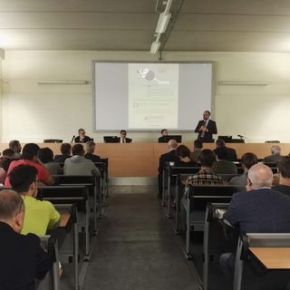 Immagine di un precedente incontro ospitato presso l'aula magna del Polo Universitario