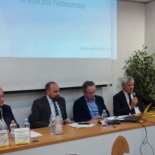 il tavolo dei relatori, da sinistra: Giovanna Soligo, Mauro Carbone, Giorgio Ferrero e Marco Reggi