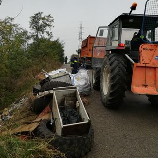 Intervento della Protezione Civile di Asti presso il cavalcavia di via Guerra
