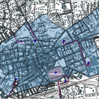 La mappa dell'ampia area interdetta alla circolazione dei veicoli più vecchi