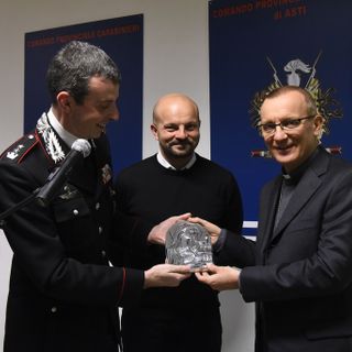 Monsignor Marco Prastaro con il Tenente Colonnello Pierantonio Breda