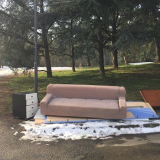 La vista che si presentava oggi, passando dal Parco Bramante