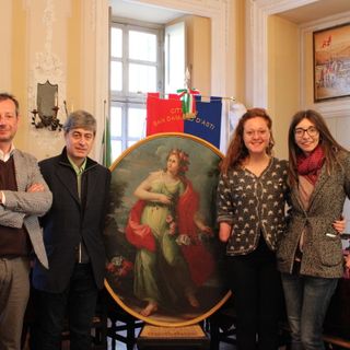 Nella foto, da sinistra: il sindaco Caliendo, il suo vice Gilardelli, la consigliera Gerbi e l'assessore Benotti