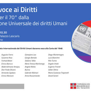 Anche l’astigiana Angela Motta tra i protagonisti del reading celebrativo della Dichiarazione Universale dei Diritti Umani