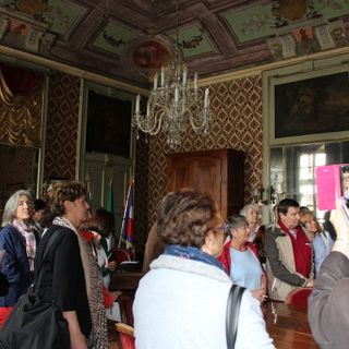 Immagine d'archivio di turisti in visita a San Damiano