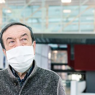 Giovanni Monchiero al covid hospital di Verduno (Ph Barbara Guazzone)