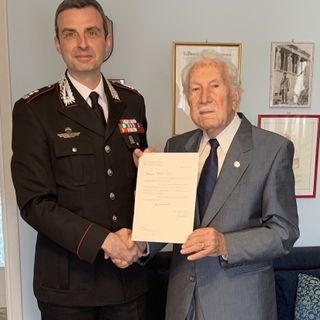 Il tenente colonnello Pierantonio Breda con il maresciallo Quaglia