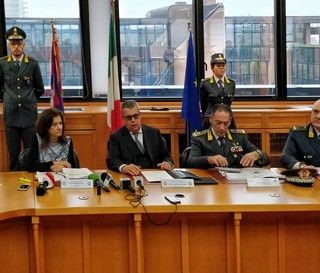 Un momento della conferenza stampa di questa mattina